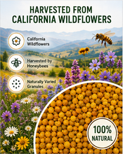 Load image into Gallery viewer, Farmbly California Bee Pollen Granules, Raw Wildflower, Pure & Natural, Single Ingredient Honeybee Pollen, Whole Food Granules for Smoothies, Yogurt & Oatmeal, 8 oz