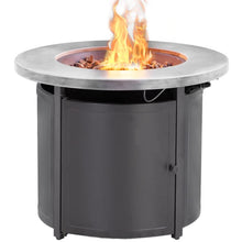 Load image into Gallery viewer, LAUSAINT ROUND GAS PROPANE FIRE PIT (32 INCH) - PATIO GAS FIRE PIT