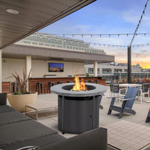 Load image into Gallery viewer, LAUSAINT ROUND GAS PROPANE FIRE PIT (32 INCH) - PATIO GAS FIRE PIT