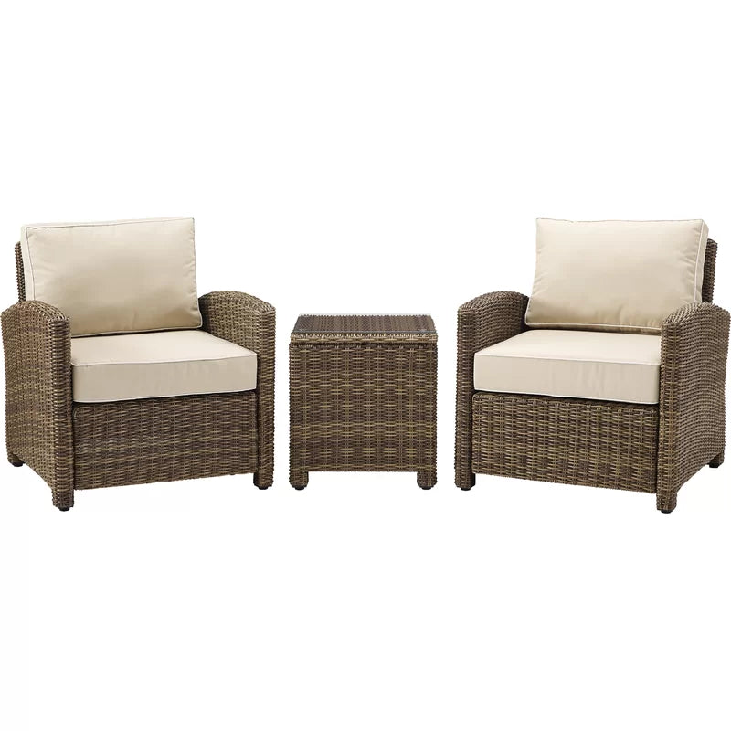 Lawson 3 Piece Rattan Seating Group with Cushions